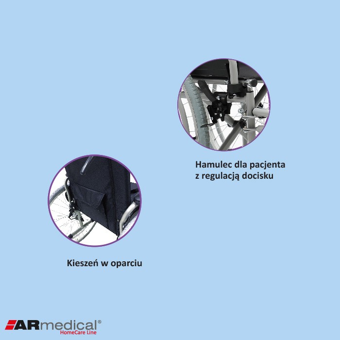 Wózki inwalidzkie standardowe Armedical REGULAR AR-405