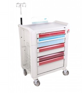 Wózki na aparaturę medyczną używane B/D Metro Flex Crash Card  - PRAISTON REKONDYCJONOWANY