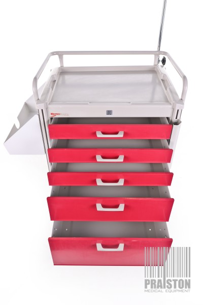 Wózki na aparaturę medyczną używane Metro Wózek ratunkowy BASIX PLUS - Praiston rekondycjonowny