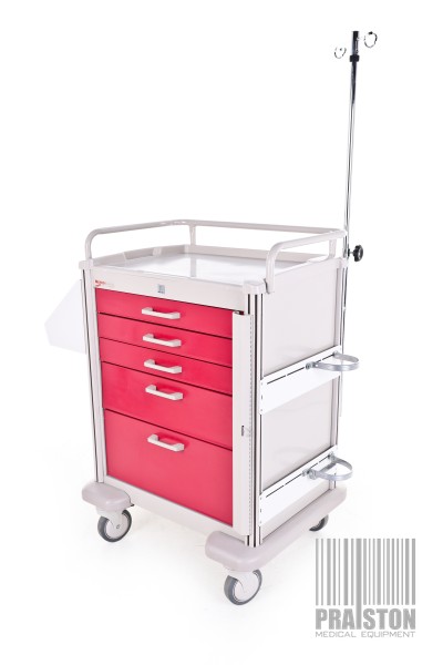 Wózki na aparaturę medyczną używane Metro Wózek ratunkowy BASIX PLUS - Praiston rekondycjonowny