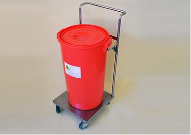 Wózki na pojemniki na odpady medyczne Artech wózek