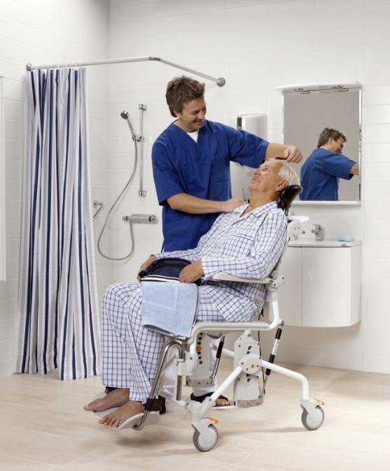 Wózki prysznicowo - sanitarne w pozycji siedzącej Etac AB Swift Mobile Etac