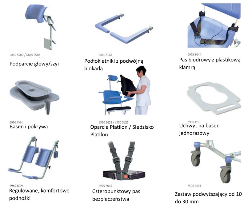 Wózki prysznicowo - sanitarne w pozycji siedzącej Lopital Flexo