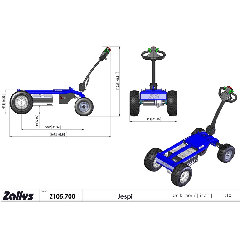 Wózki transportowe z napędem elektrycznym Zallys Jespi