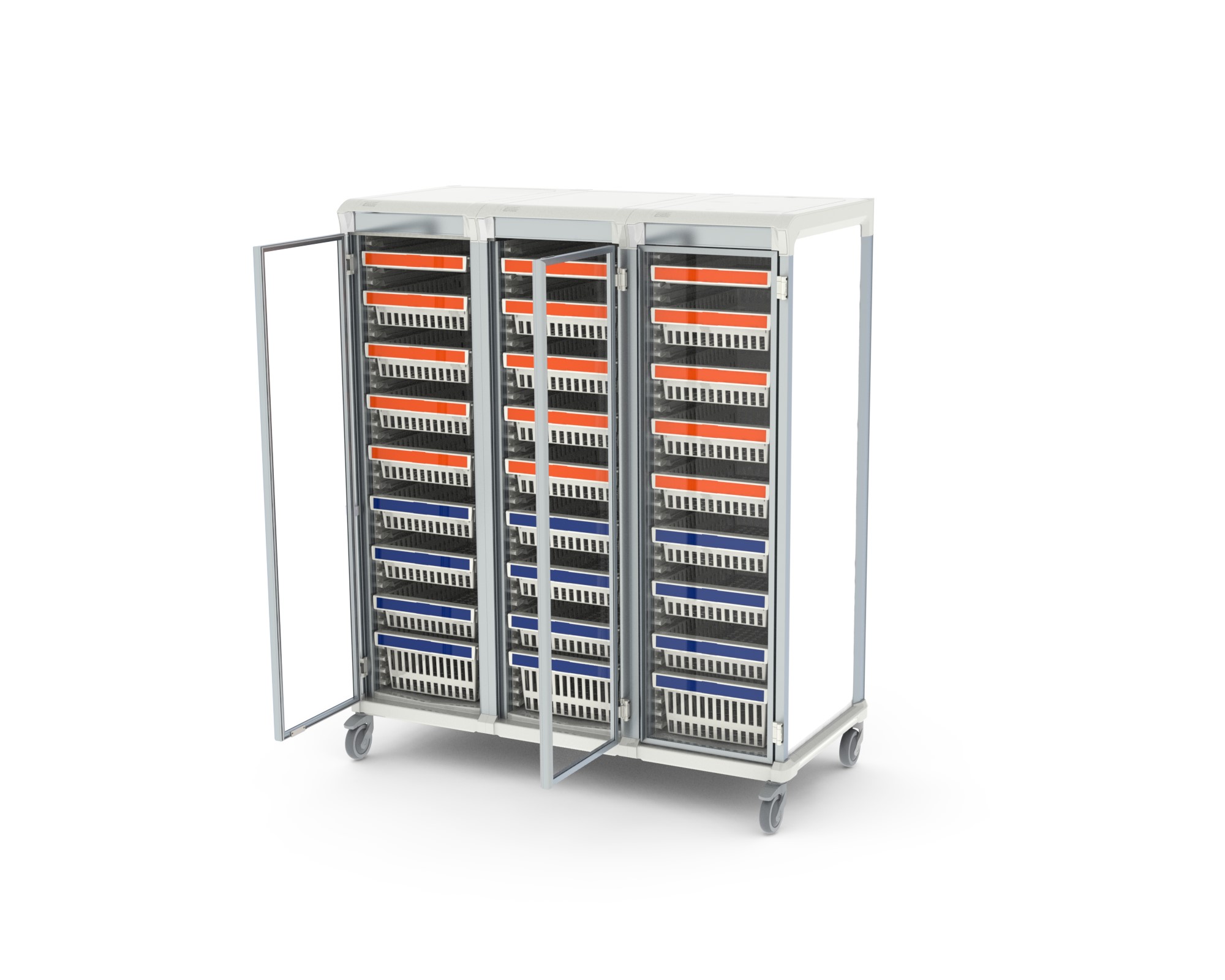 Wózki wielofunkcyjne Pegasus Apollo ze szklanymi drzwiami