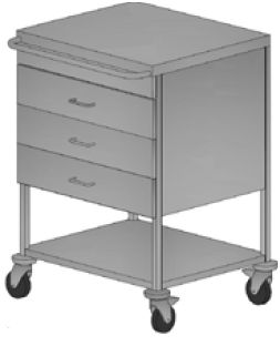 Wózki zabiegowe, organizacyjne i dokumentacyjne (szafki) ALVO Medical ALVO 2-303