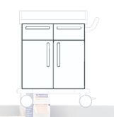 Wózki zabiegowe, organizacyjne i dokumentacyjne (szafki) Blanco 543276