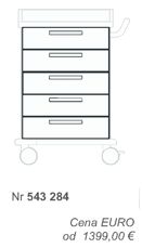 Wózki zabiegowe, organizacyjne i dokumentacyjne (szafki) Blanco 543284