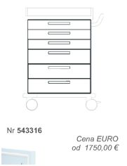 Wózki zabiegowe, organizacyjne i dokumentacyjne (szafki) Blanco 543316