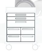 Wózki zabiegowe, organizacyjne i dokumentacyjne (szafki) Blanco 543332