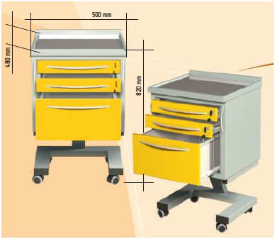 Wózki zabiegowe, organizacyjne i dokumentacyjne (szafki) Farum W60-03