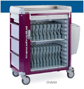 Wózki zabiegowe, organizacyjne i dokumentacyjne (szafki) FRANCEHOSPITAL EV-D2D3