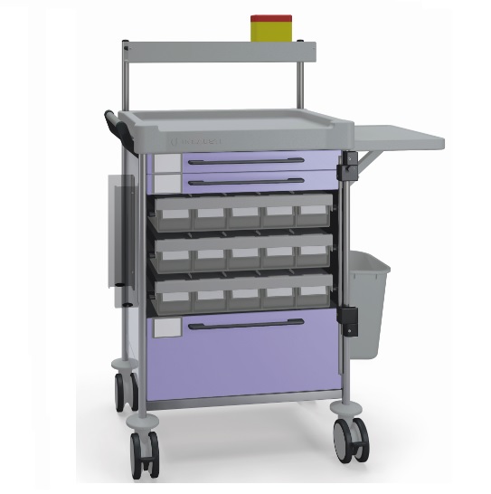 Wózki zabiegowe, organizacyjne i dokumentacyjne (szafki) INSAUSTI 1821 F