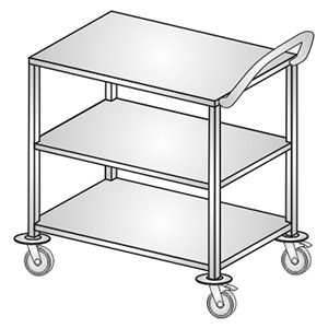 Wózki zabiegowe, organizacyjne i dokumentacyjne (szafki) KLAROMED KL207 111, KL207 112, KL207 114, KL207 115