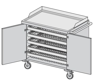 Wózki zabiegowe, organizacyjne i dokumentacyjne (szafki) TRIBO SK 201A