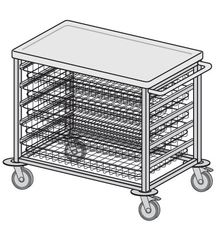 Wózki zabiegowe, organizacyjne i dokumentacyjne (szafki) TRIBO SK WR 911