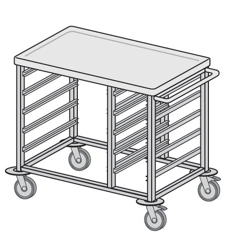 Wózki zabiegowe, organizacyjne i dokumentacyjne (szafki) TRIBO SK WR 920