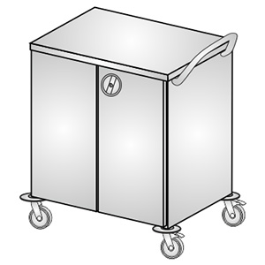 Wózki zamknięte do transportu materiałów sterylnych KLAROMED KL200 102 1180, KL200 102 680,  KL200 102 880