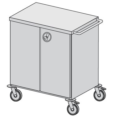 Wózki zamknięte do transportu materiałów sterylnych TRIBO SK 0102/03