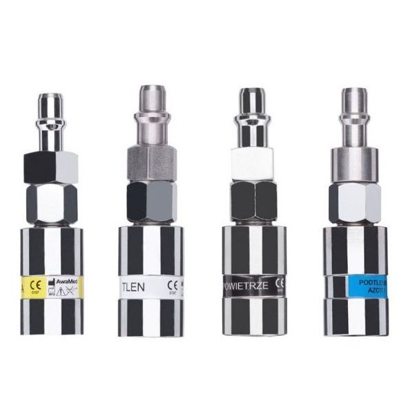 Wtyki do punktów poboru gazów medycznych AwaMed - Medizintechnik AGA / DIN / G01