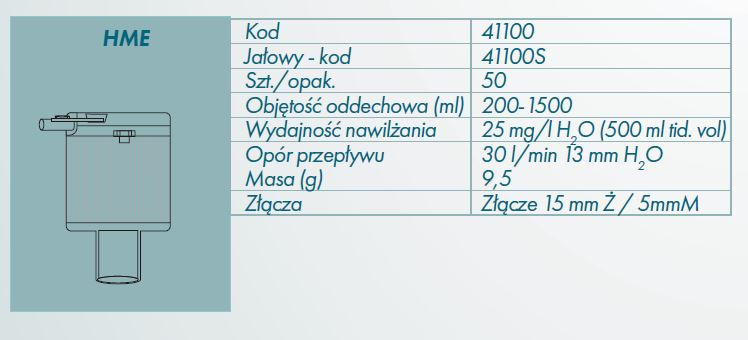 Wymienniki ciepła i wilgoci R-Vent Medikal HME 41100/41100S