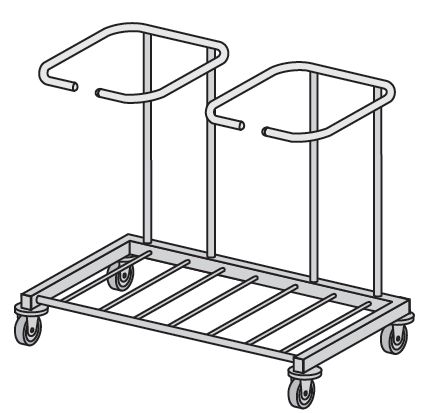 Zbieracze odpadów otwarte z obręczami na worki TRIBO SK 8102/02