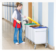 Zbieracze odpadów otwarte z obręczami na worki Vermop LEIPZIG