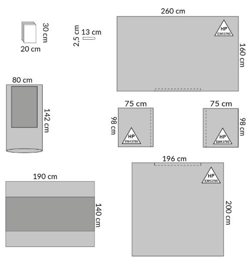 Zestawy do chirurgii ogólnej – obłożenia pola operacyjnego Medline TB30114CE