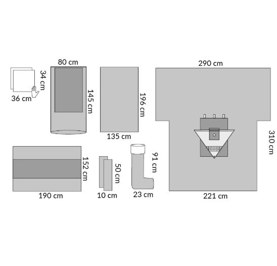 Zestawy do ortopedii – obłożenia pola operacyjnego Medline DYJPEARPSM1