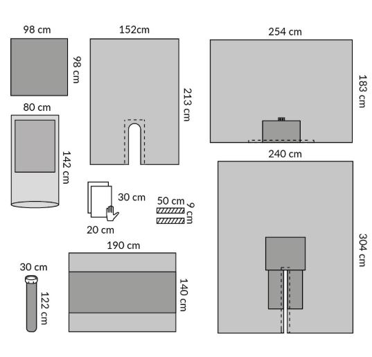 Zestawy do ortopedii – obłożenia pola operacyjnego Medline TB29630CE