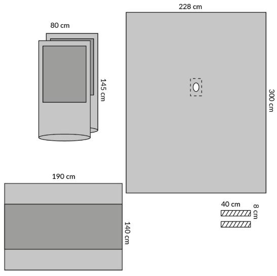 Zestawy do otolaryngologii – obłożenia pola operacyjnego Medline ES30460CE