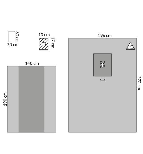 Zestawy do otolaryngologii – obłożenia pola operacyjnego Medline TB39450CE