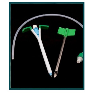 Zestawy do punkcji pęcherza moczowego - cystostomii Plasti-med Poliuretan/ Silikon