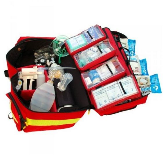 Zestawy ratownicze Boxmet PSP-R1 w torbie z kpl. szyn Kramera i respiratorem Care Vent