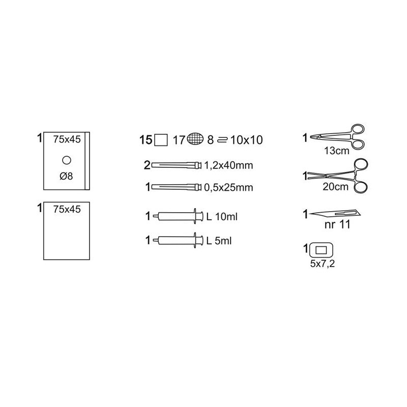 Zestawy zabiegowe sprzętów jednorazowych Matopat Matoset - do wkłucia centralnego podwójnie pakowany