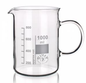 Zlewki szklane SIMAX niskie z uchem