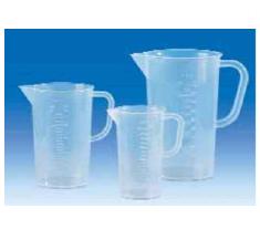 Zlewki z tworzywa sztucznego VIT-LAB Miarowe PP wypukła podziałka z uchwytem