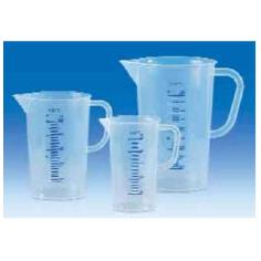 Zlewki z tworzywa sztucznego VIT-LAB Miarowe PP wypukła podziałka z uchwytem