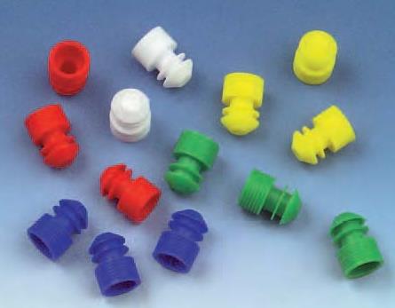 Korki, zatyczki i nakrętki do naczyń laboratoryjnych